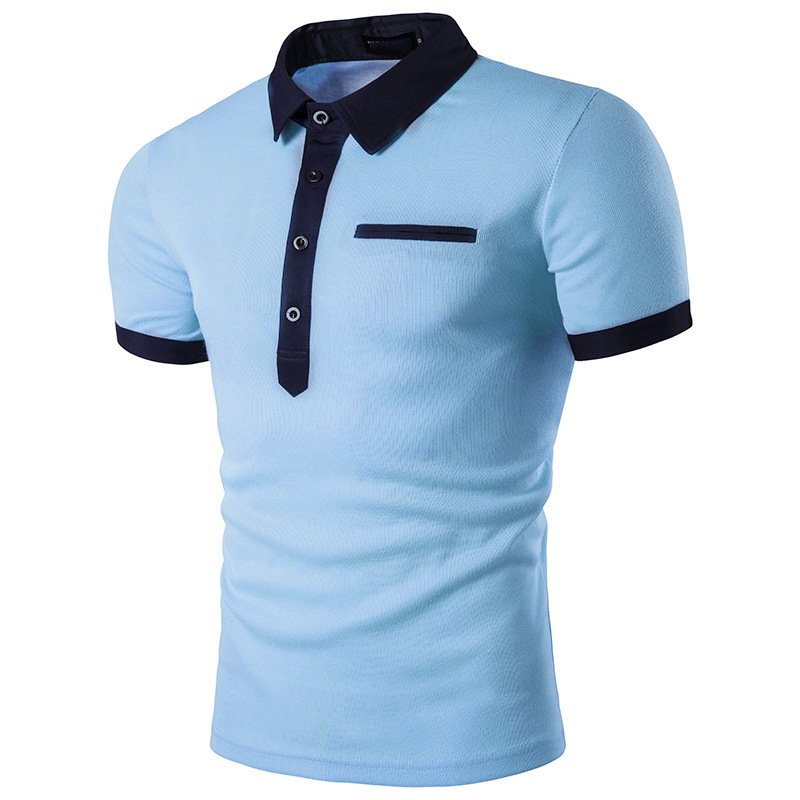 Sport men's casual polo shirt short sleeve t-shirt European code for foreign trade 029